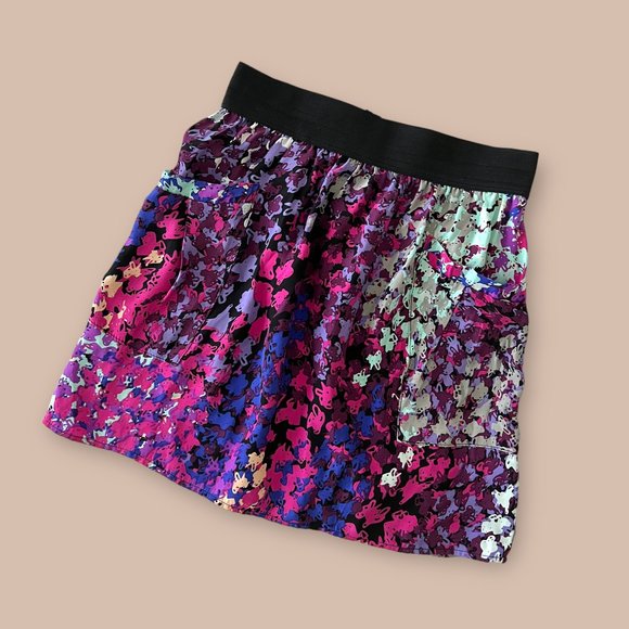 Floral skirt with two pockets elastic band size xs - Picture 1 of 4
